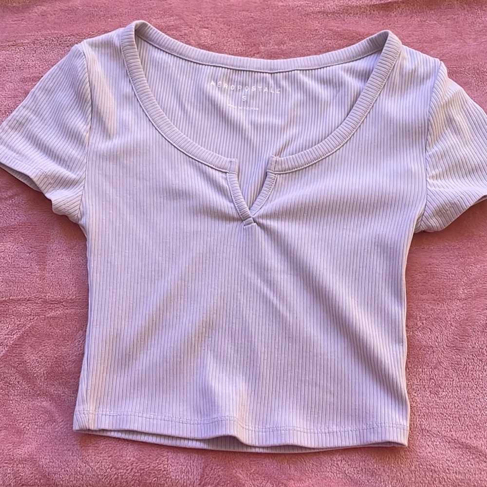 Purple cropped t shirt from Aeropostale